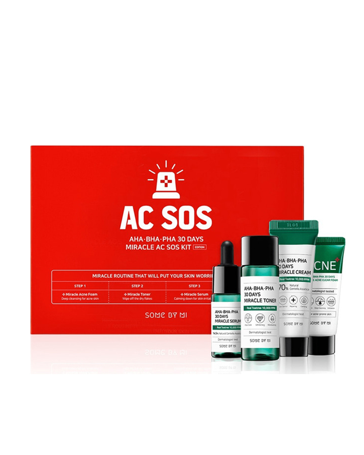 SOME BY MI AC SOS AHA-BHA-PHA 30 Days Miracle AC SOS Kit 1 Pack 4 Items