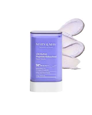 MARY&MAY Vegan Peptide Bakuchiol Sun Stick 50+ PA++++ 18 g