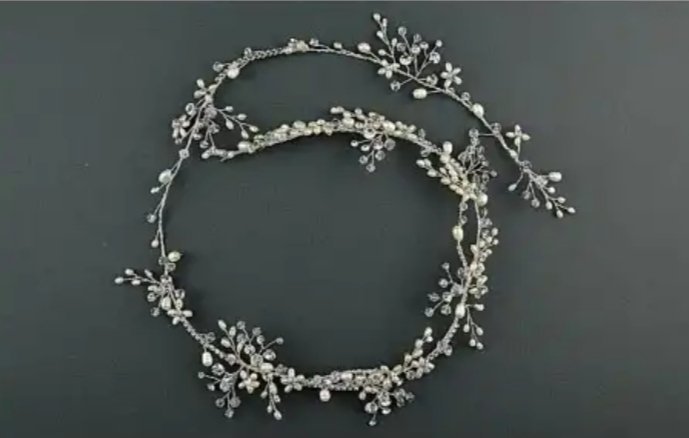 Freshwater Pearls, Crystal & Diamante Hair Vine