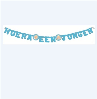 Letterlijn &quot;Hoera een jongen&quot;