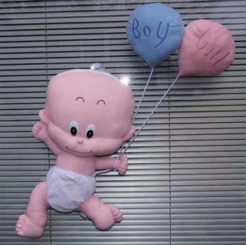 Raam Baby met ballonnen 110 cm