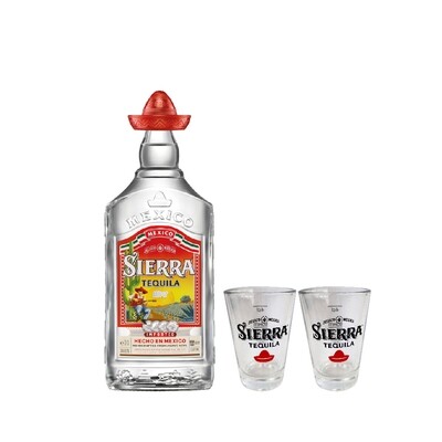 (Free 4cl Shooter Glass) Sierra 'Silver' Tequila