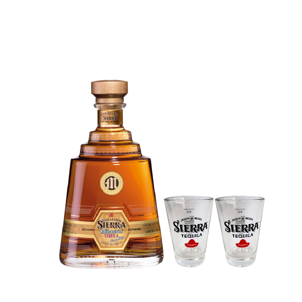 (Free 4cl Shooter Glass) Sierra Milenario 'Extra Anejo' Tequila