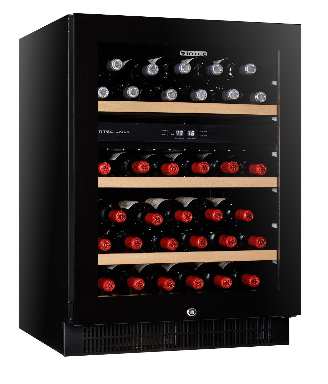 Vintec 'Noir Series' Wine Cabinet - 50 bottles - Dual Temperature (VWD050SBA-X)