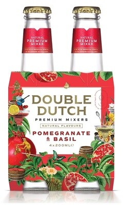 Double Dutch Pomegranate & Basil Mixer (4 x 200ml bottle)