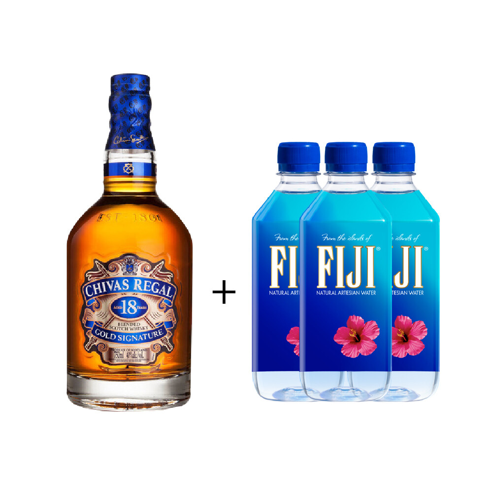 (Free 3 Fiji Water) Chivas Regal '18 Years Old' Scotch Whisky