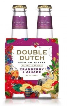 Double Dutch Cranberry & Ginger Tonic (4 x 200ml bottle)