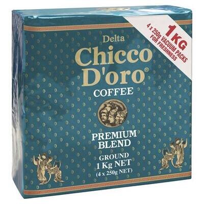 Delta 'Chicco d'Oro' Ground Coffee (4x250g Pack)