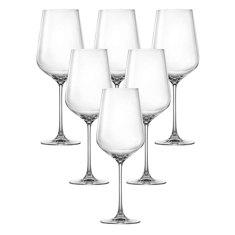 Lucaris 'Hong Kong Hip' Bordeaux Crystal Glasses (Set of 6)