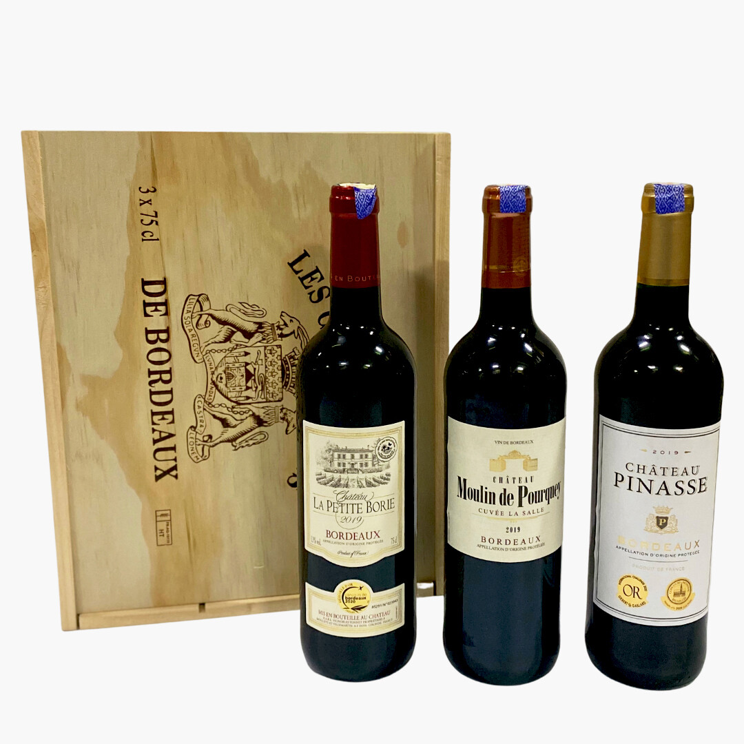 (Free Wooden Box) Bordeaux Discovery 3-bottle Collection
