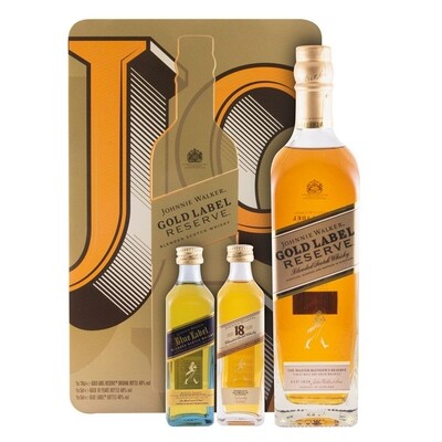 Johnnie Walker 'Gold Label Reserve' Blended Scotch Whisky (Limited Edition Gift Box with Blue Label & 18yo Miniature)
