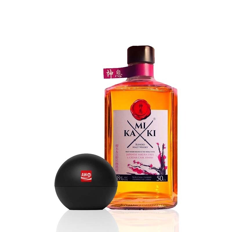 (Free Iceball maker)Kamiki 'Sakura Wood' Blended Whisky (500ml)