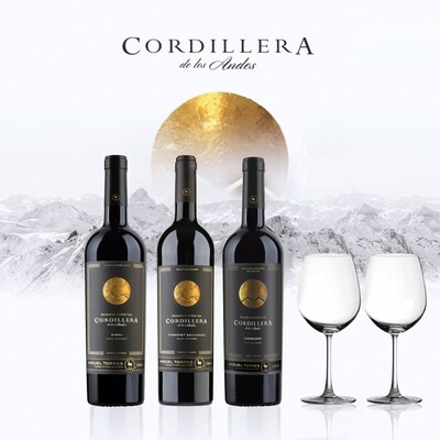 (Free 2 Madison Bordeaux Wine Glass) Miguel Torres 'Cordillera' Discovery Pack