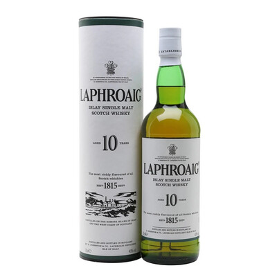 Laphroaig '10 Years Old' Single Malt Scotch Whisky (1,000ml Bottle)