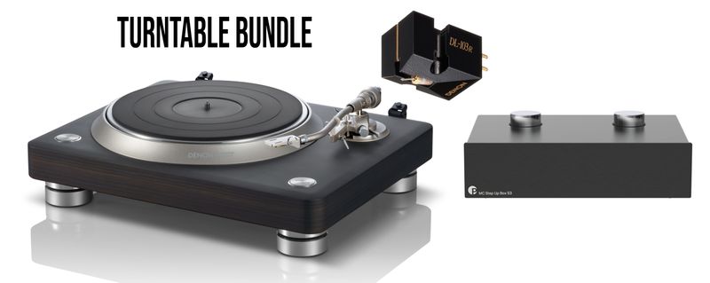 Bundle: Denon DP-3000NE Direct Drive Turntable + Denon DL-103R Moving Coil Phono Cartridge + Pro-Ject MC Step Up Box S3