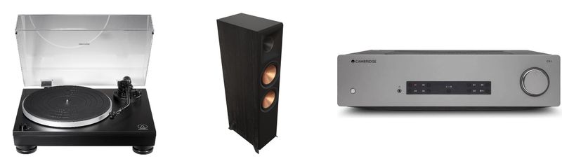Bundled System #6:  Cambridge Audio CXA81 Amp, Klipsch RP-8000F II Speakers, Audio-Technica AT-LP5X Direct-Drive Turntable