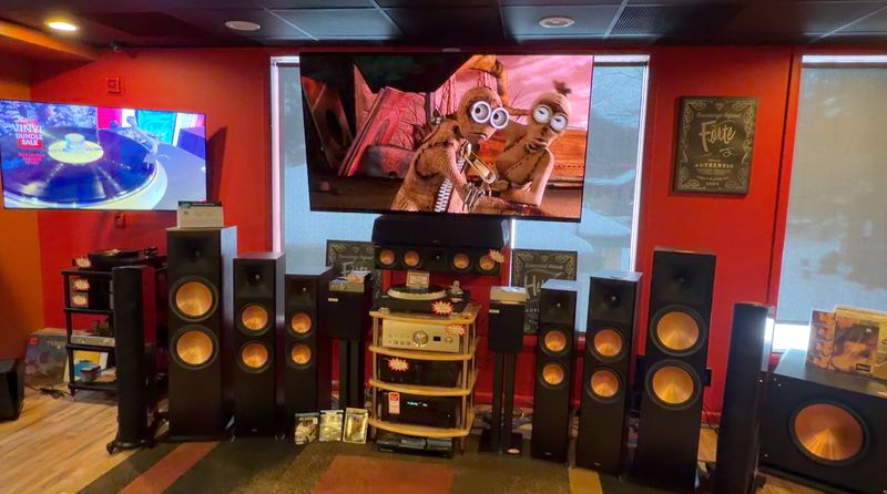 Bundled System #8:  GoldenEar SuperSub X Subwoofer, SuperCenter Reference Center-Channel, Invisa 650 + HTR 7000 Ceiling Speakers, T44 Floorstanding Speakers, and Onkyo 9.2 AV Receiver