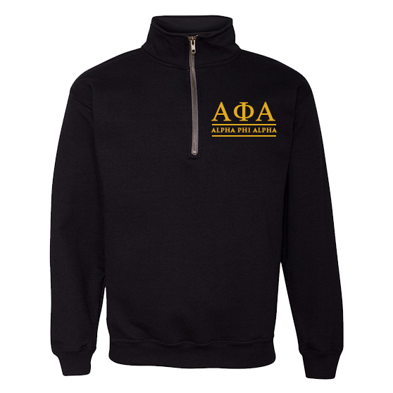 Alpha Phi Alpha Embroidered Quarter-Zip Sweatshirt