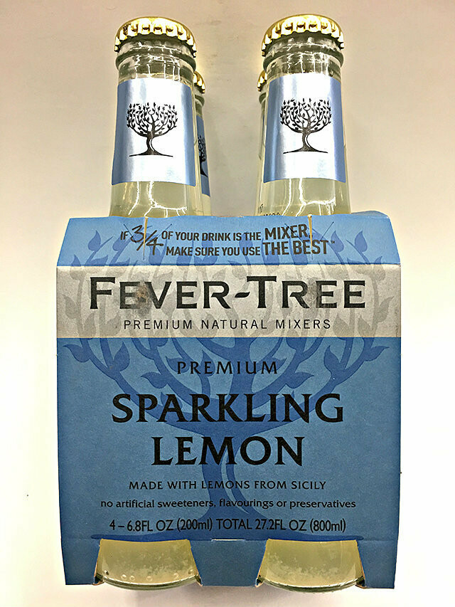 Fever Tree Sparkling Lemon 200ml 4pk