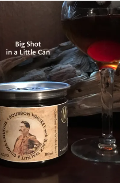 Bloomery SweetShine, MixAlchemy "Big Shot" Bourbon w/Black Walnut & Ginger Liqueur · 100 ml can Bloomery SweetShine, MixAlchemy "Big Shot" Bourbon w/Black Walnut & Ginger Liqueur · 100 ml can