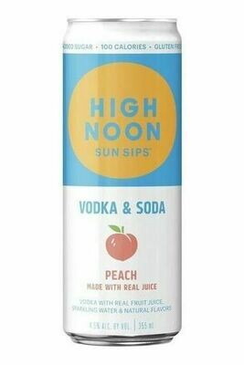 High Noon Peach 4-pack cans