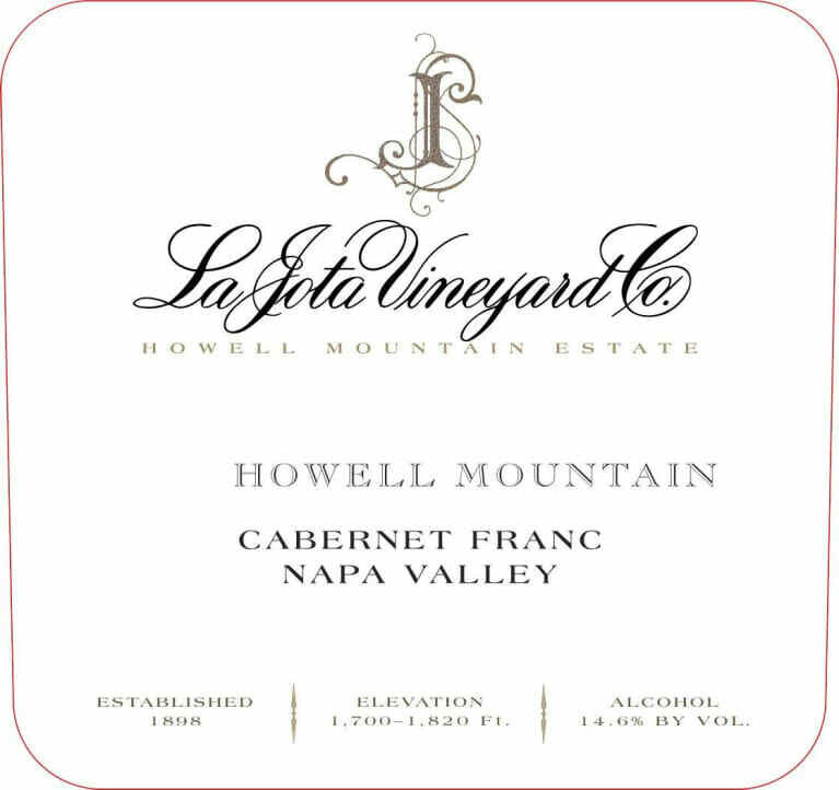 La Jota Howell Mountain Cabernet Franc 2011 *SALE* La Jota Howell Mountain Cabernet Franc 2011 *SALE*