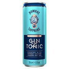 Bombay Sapphire Gin & Tonic Cocktail 4-pack 250ml cans