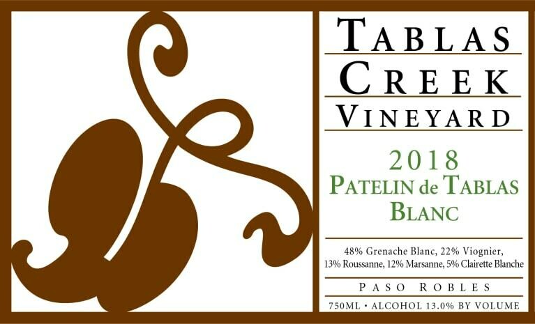 Tablas Creek Patelin de Tablas Blanc 2018 Tablas Creek Patelin de Tablas Blanc 2018