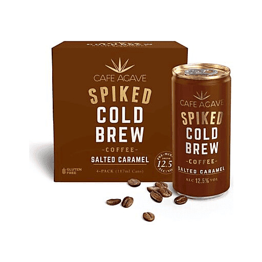 Cafe Agave Salted Caramel Spiked Cold Brew 187ml 4-pack