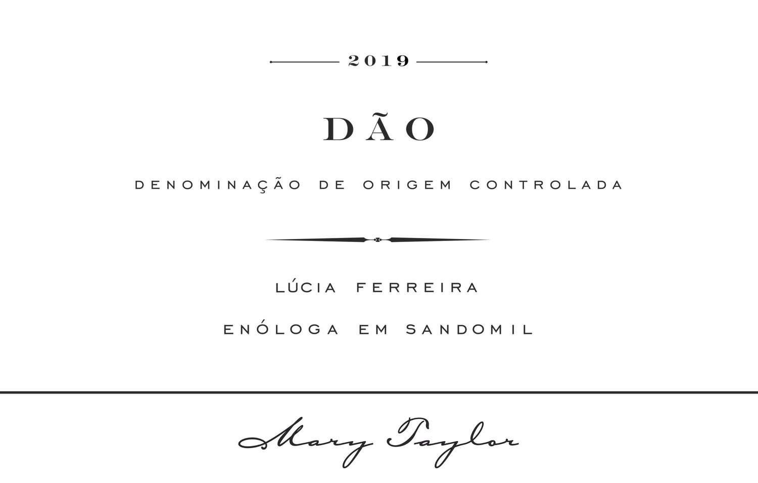 Mary Taylor (Lucia Ferreira) Dao Tinto 2019