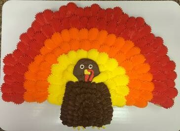 Turkey Shaped Pull-A-Part Cake