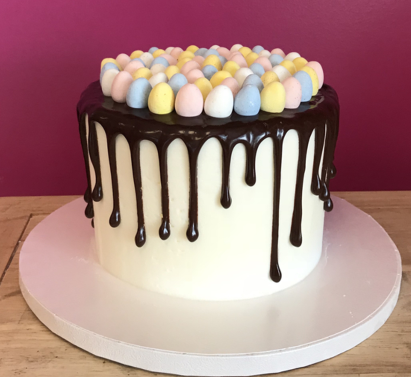 Easter Candy Egg Drip Cake