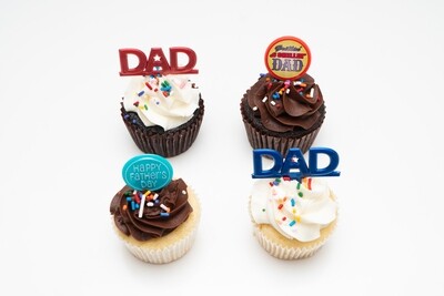 Father's Day 4 Pack of Cupcakes