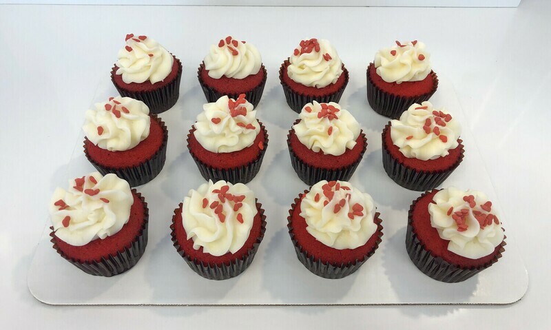 Red Velvet Heart Cupcakes