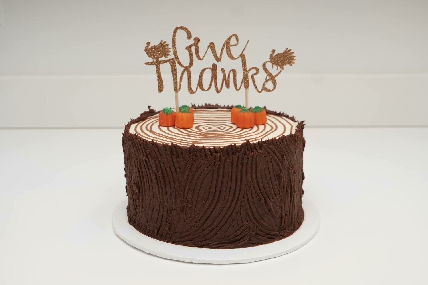 Give Thanks Tree Trunk Cake