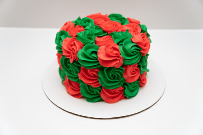 Christmas Rosette Cake