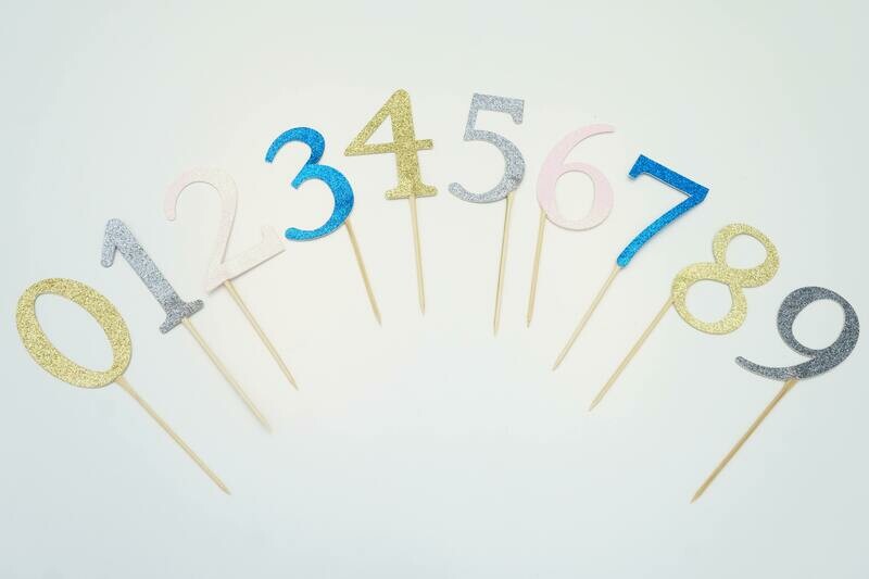 Numbered Cake Toppers