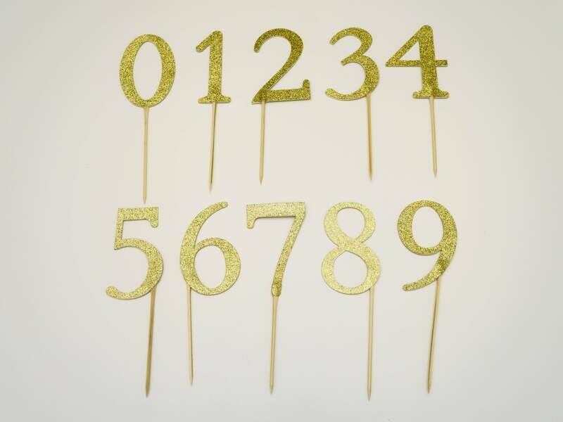 Numbered Cake Toppers