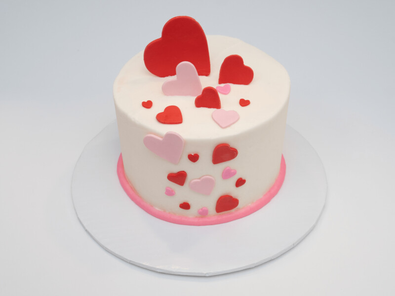 Cascading Hearts Cake