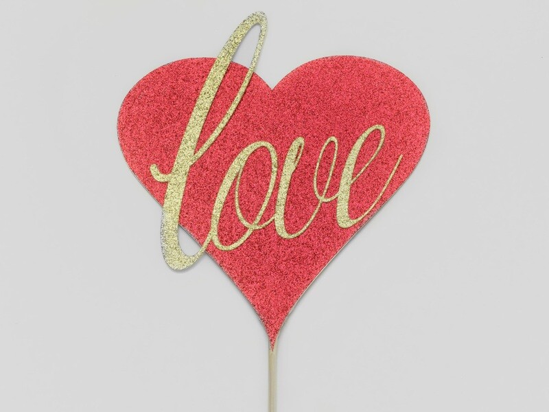 Love Heart Cake Toppers