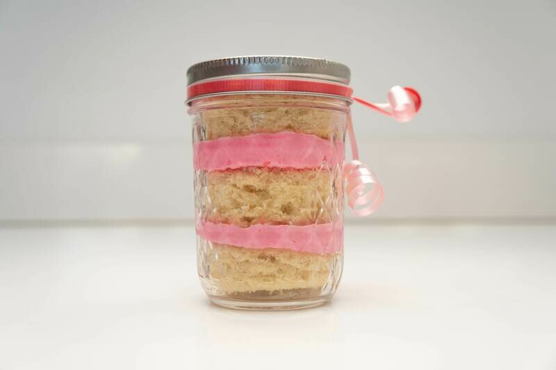Valentine's Themed Cupcake in a Jar