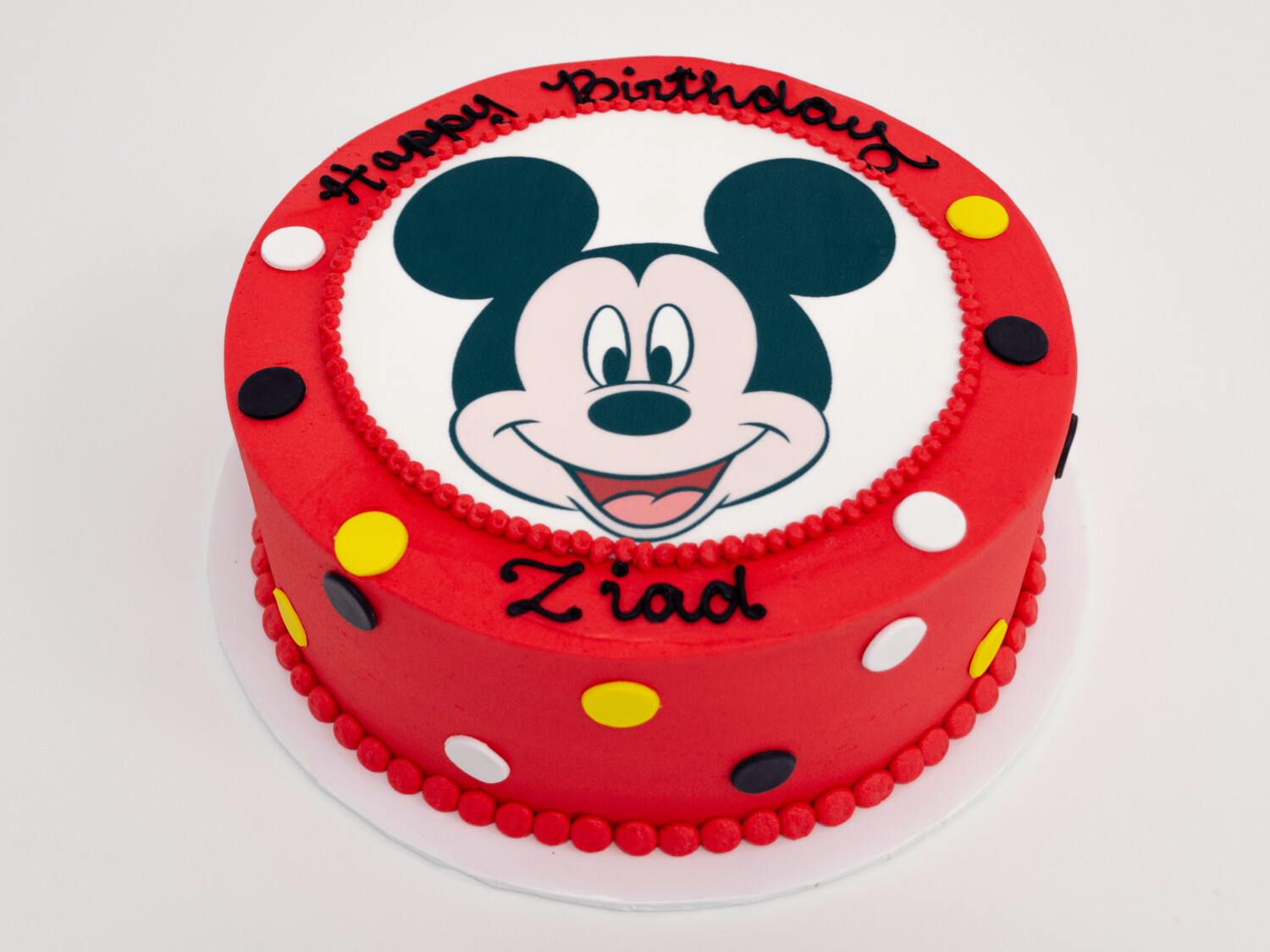 Mickey Mouse Image Dot Cake