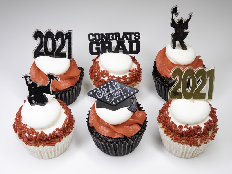 Graduation Half Dozen Cupcakes