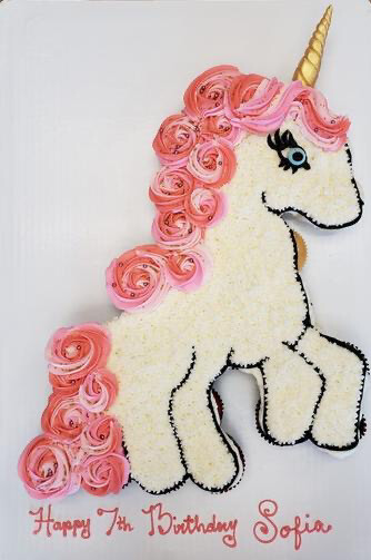 Unicorn Pull-A-Part Cupcake Cake