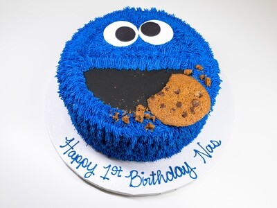 Cookie Monster Face Cake