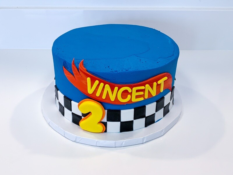 Hot Wheels Themed Cake