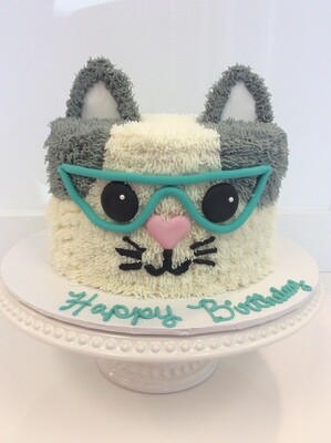 Cat Face with Glasses Cake