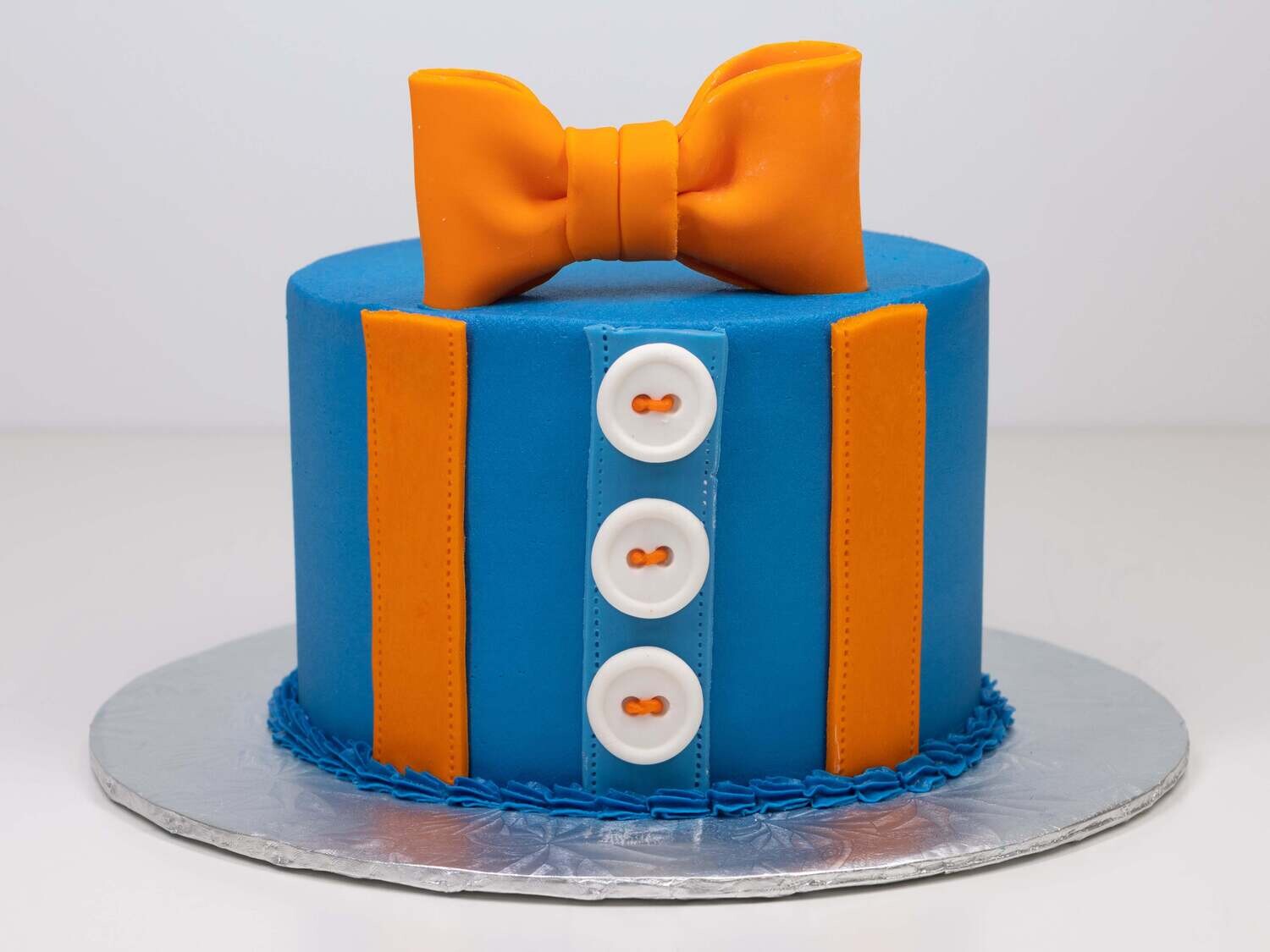 Blippi Bow Tie and Suspenders Cake