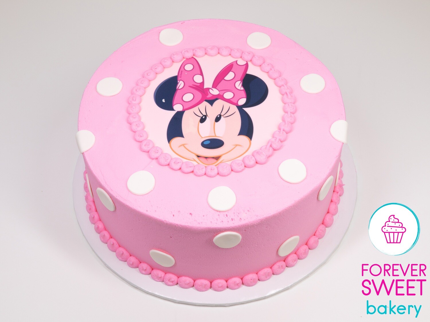 Minnie Mouse Image Dot Cake