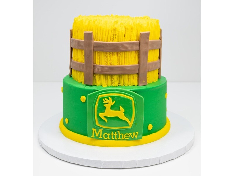 2 Tier John Deere Themed Cake